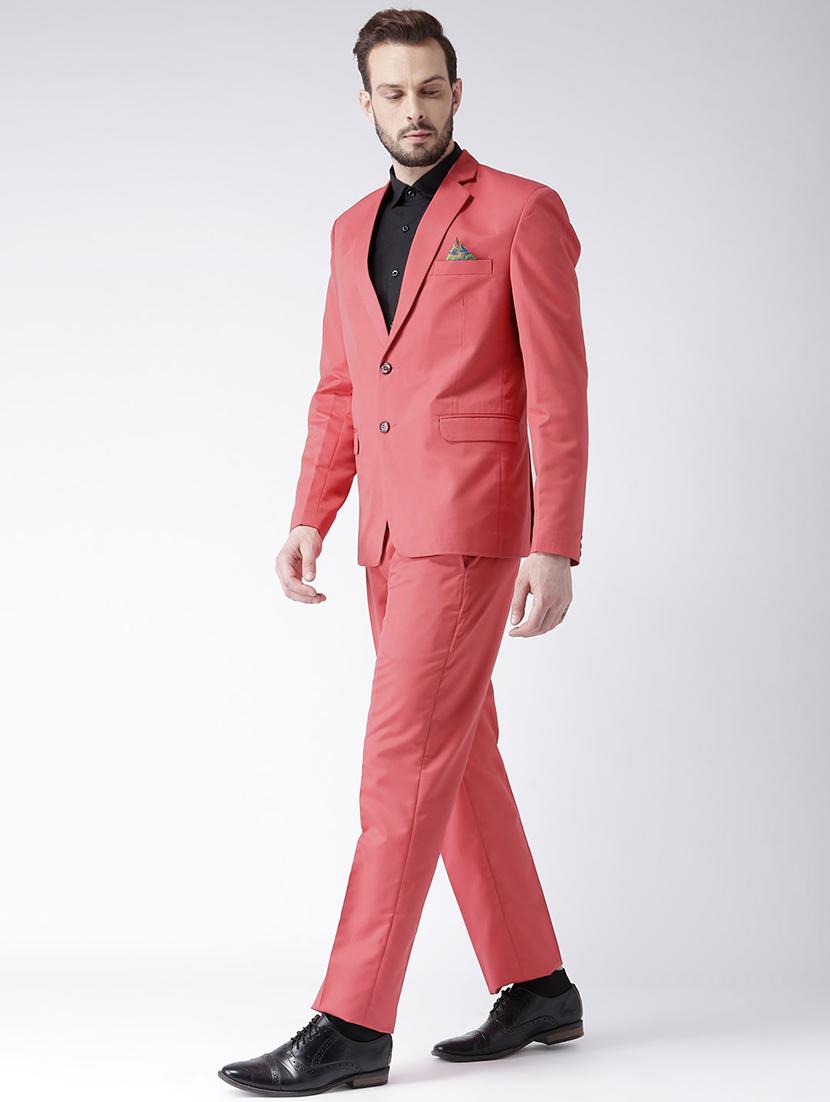 pink solid single breasted suit - 17351422 - Zoom Image - 2