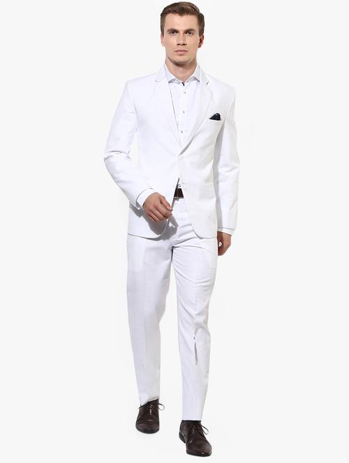 white solid single breasted suit - 17351426 - Standard Image - 1