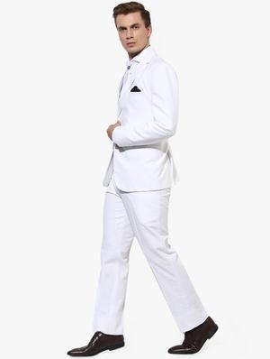 white solid single breasted suit - 17351426 - Standard Image - 2