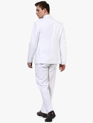 white solid single breasted suit - 17351426 - Standard Image - 3