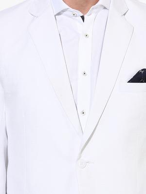 white solid single breasted suit - 17351426 - Standard Image - 4