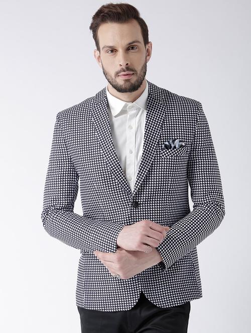 white printed casual blazer - 17351472 - Standard Image - 1