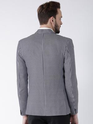 white printed casual blazer - 17351472 - Standard Image - 3