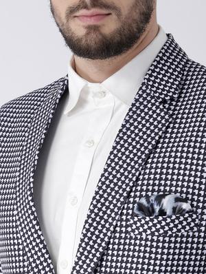 white printed casual blazer - 17351472 - Standard Image - 5