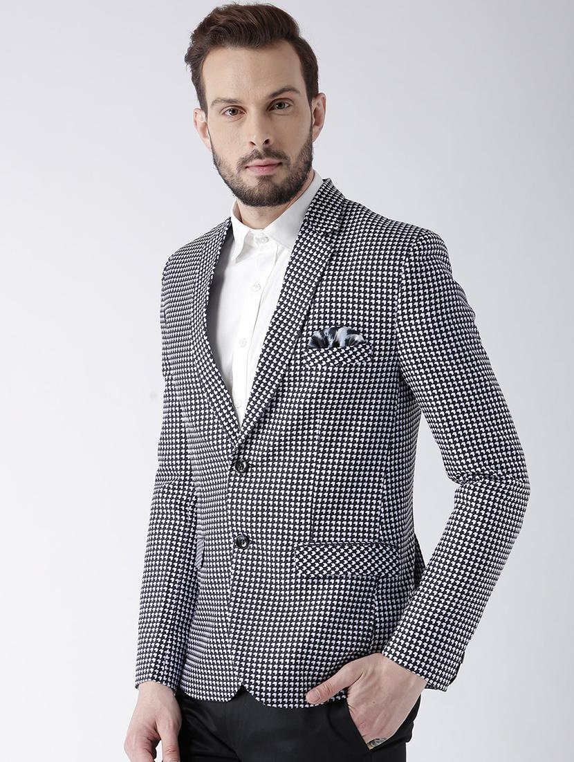 white printed casual blazer - 17351472 - Zoom Image - 2