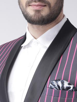 blue striped casual blazer - 17351481 - Standard Image - 5