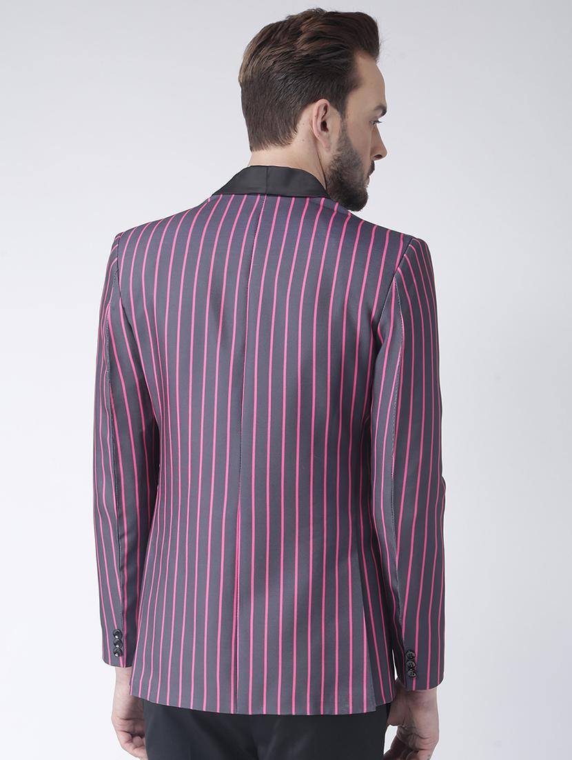 blue striped casual blazer - 17351481 - Zoom Image - 3