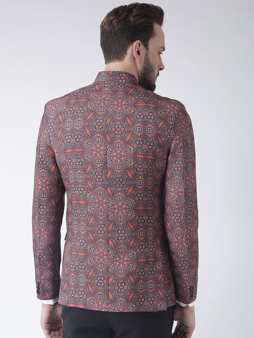 grey printed casual blazer - 17351496 - Zoom Image - 3