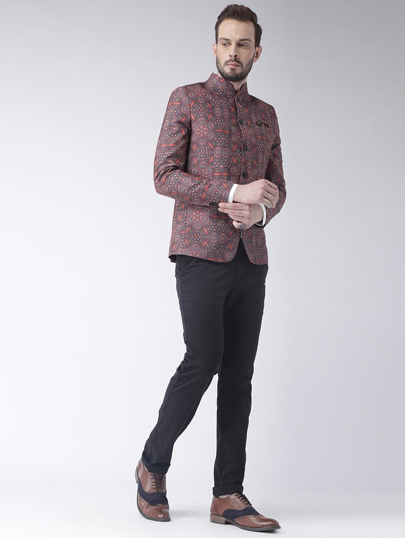 grey printed casual blazer - 17351496 - Zoom Image - 4