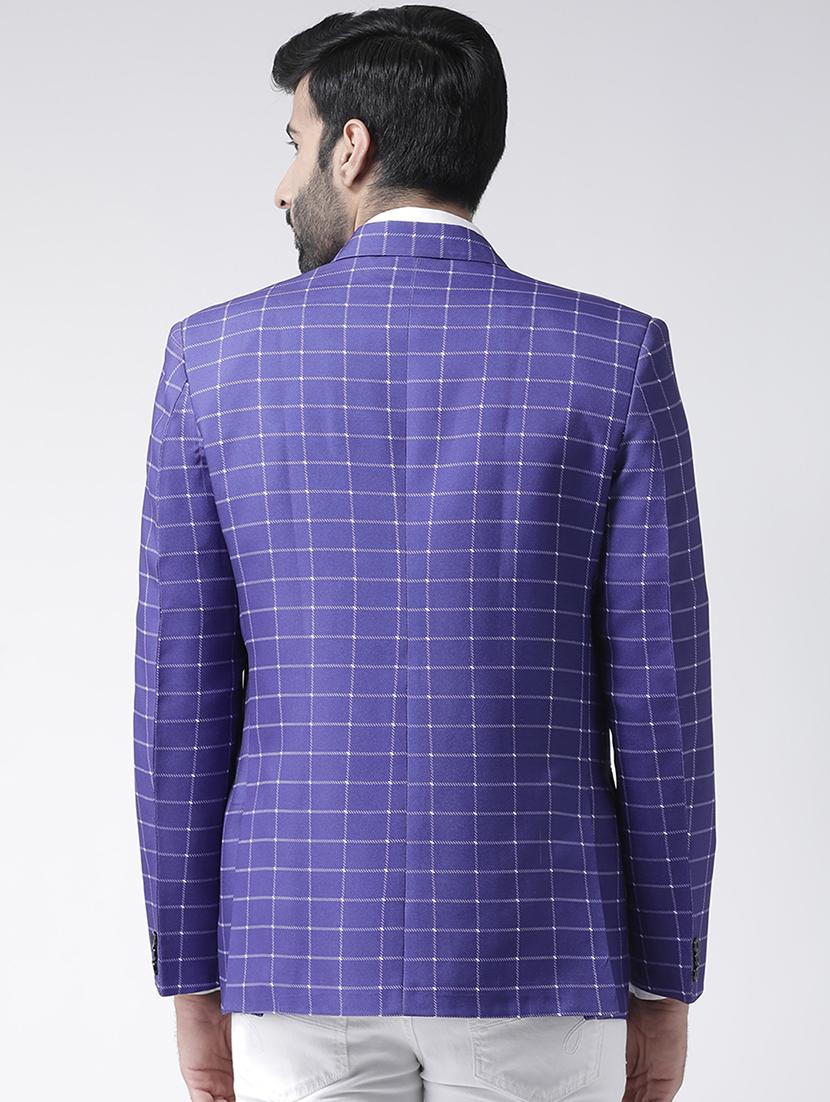 purple checkered casual blazer - 17351501 - Zoom Image - 3