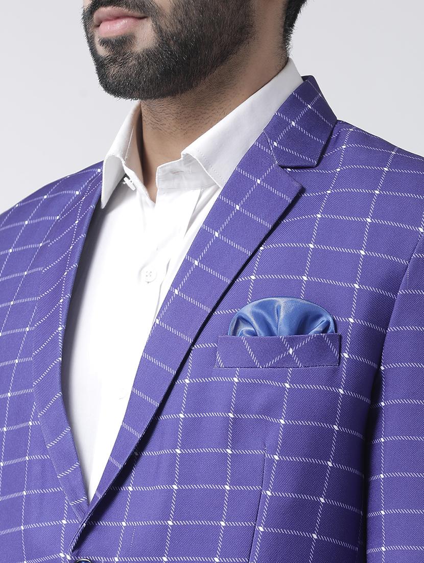 purple checkered casual blazer - 17351501 - Zoom Image - 5