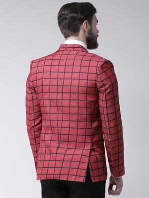 red checkered casual blazer - 17351525 - Standard Image - 3