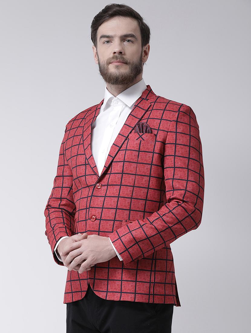 red checkered casual blazer - 17351525 - Zoom Image - 2