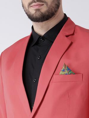 pink solid casual blazer - 17351549 - Standard Image - 5