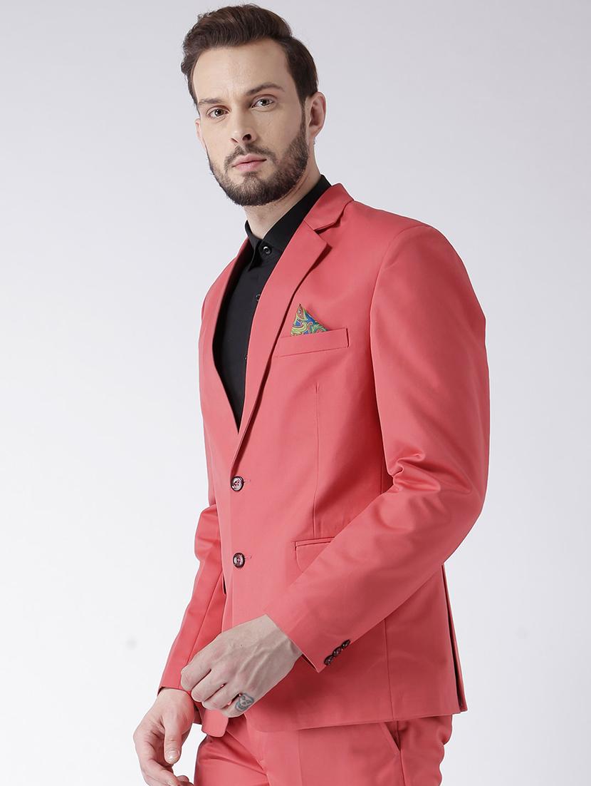 pink solid casual blazer - 17351549 - Zoom Image - 2