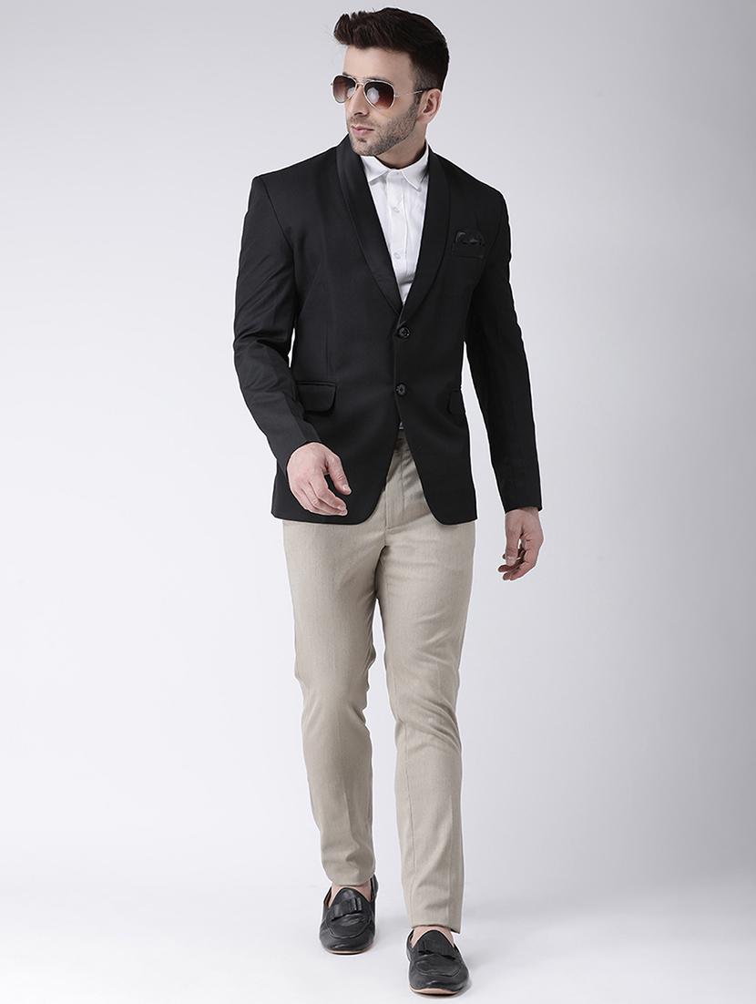 black solid tuxedo blazer - 17351556 - Zoom Image - 4