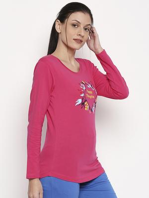 pink printed t-shirt - 17351626 - Standard Image - 2
