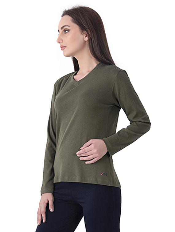 v-neck solid tee - 17351653 - Zoom Image - 2