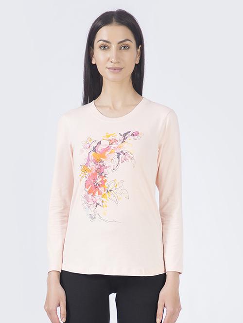 round neck floral tee - 17351657 - Standard Image - 1