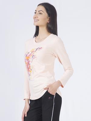 round neck floral tee - 17351657 - Standard Image - 2