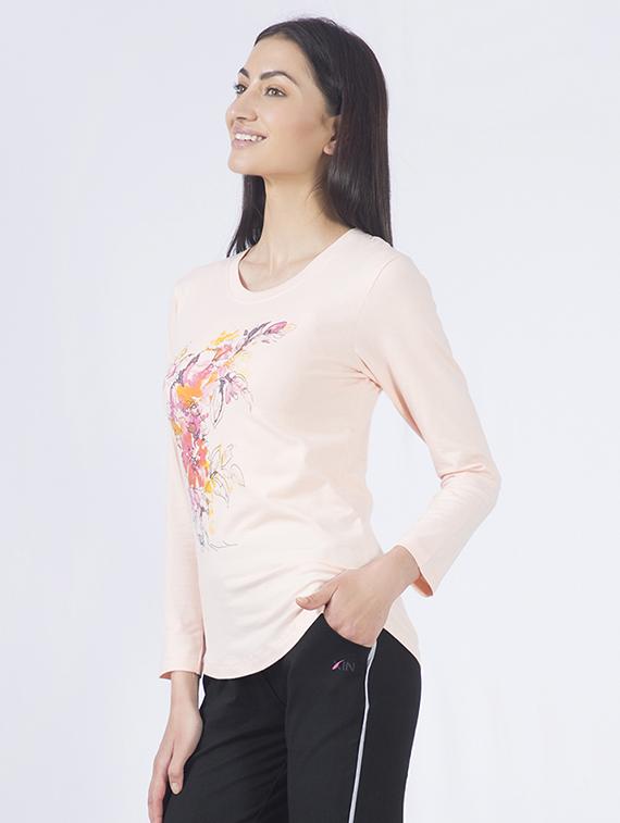 round neck floral tee - 17351657 - Zoom Image - 2