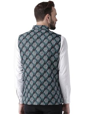 black printed nehru jacket - 17351733 - Standard Image - 3