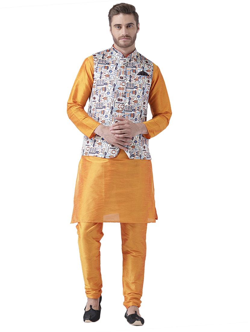 white printed nehru jacket - 17351814 - Zoom Image - 4