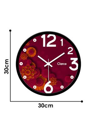 designer analogue round wall clock for home/living room/bedroom/kitchen/office (12 x 12 inch / 30 x 30 cm) - 17352062 - Standard Image - 5