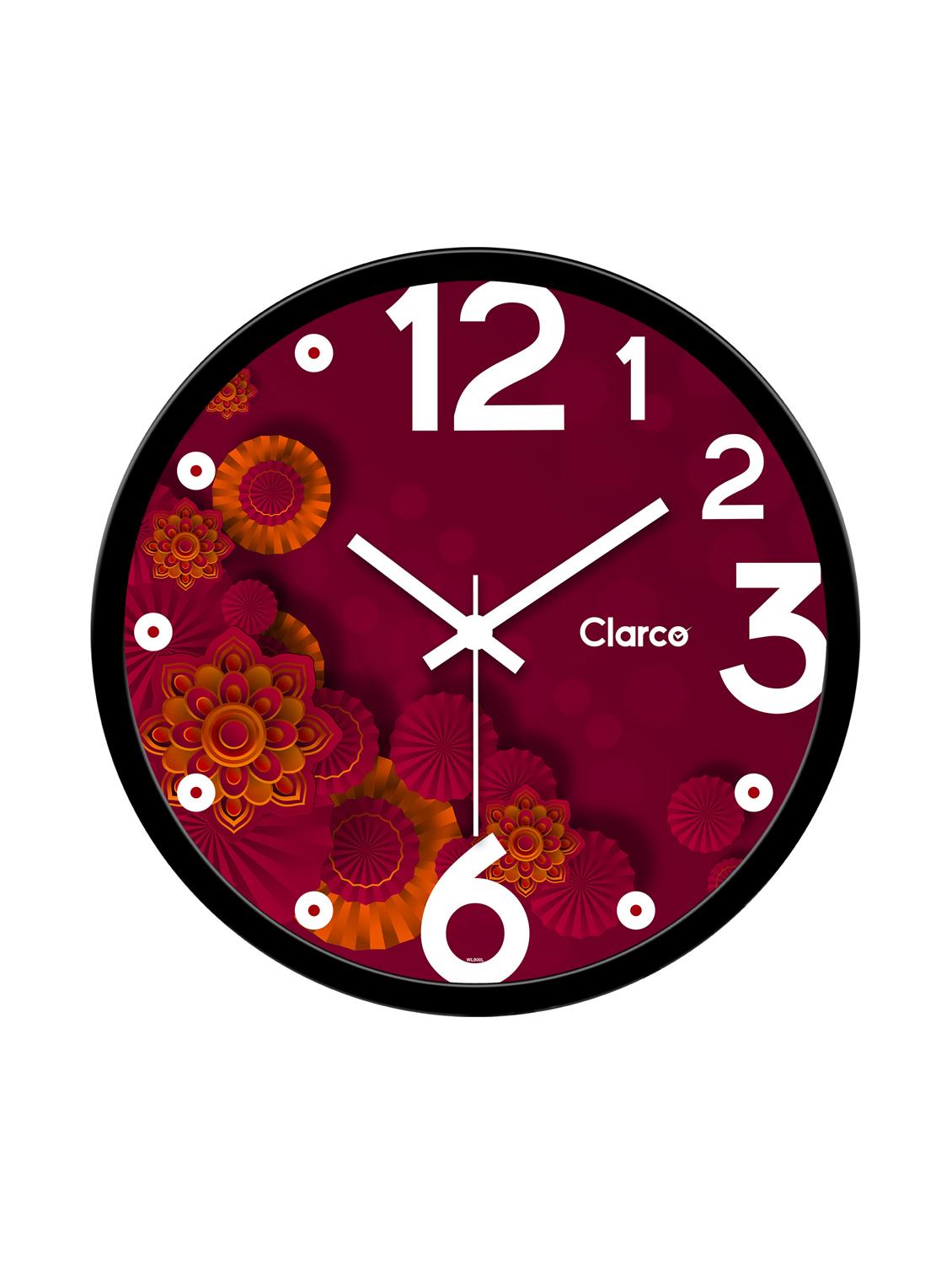 designer analogue round wall clock for home/living room/bedroom/kitchen/office (12 x 12 inch / 30 x 30 cm) - 17352062 - Zoom Image - 2