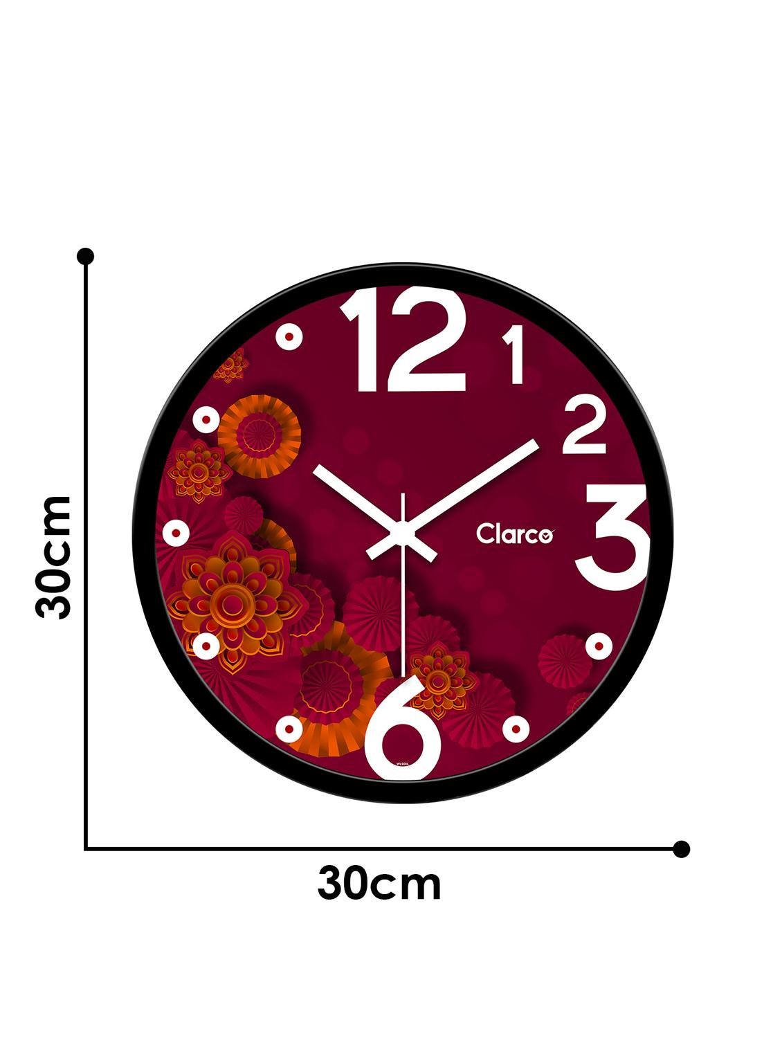 designer analogue round wall clock for home/living room/bedroom/kitchen/office (12 x 12 inch / 30 x 30 cm) - 17352062 - Zoom Image - 5