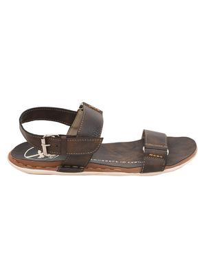 brown leatherette back strap sandals - 17352575 - Standard Image - 2