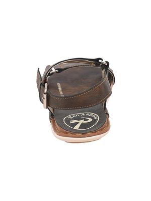 brown leatherette back strap sandals - 17352575 - Standard Image - 3