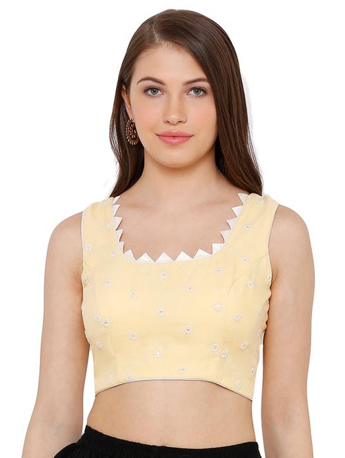 yellow cotton printed blouse - 17352633 -  Standard Image - 0