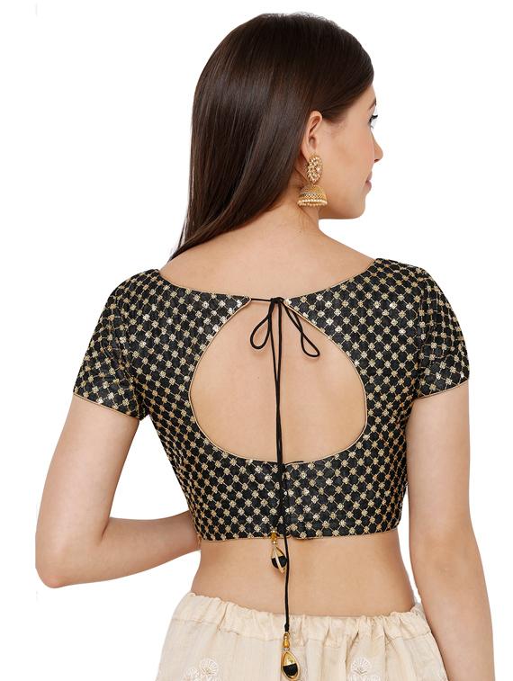 black art silk embroidered blouse - 17352658 - Zoom Image - 3