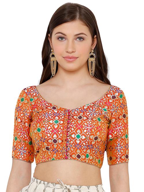 jacquard printed blouse - 17352660 - Standard Image - 1