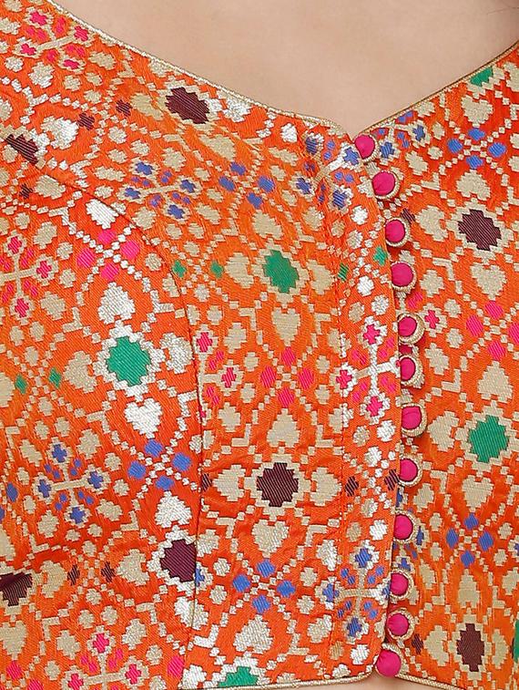 jacquard printed blouse - 17352660 - Zoom Image - 5