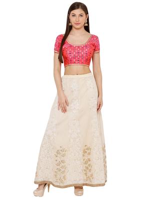 pink art silk printed blouse - 17352669 - Standard Image - 4