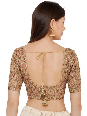 gold net embroidered blouse - 17352674 - Standard Image - 3