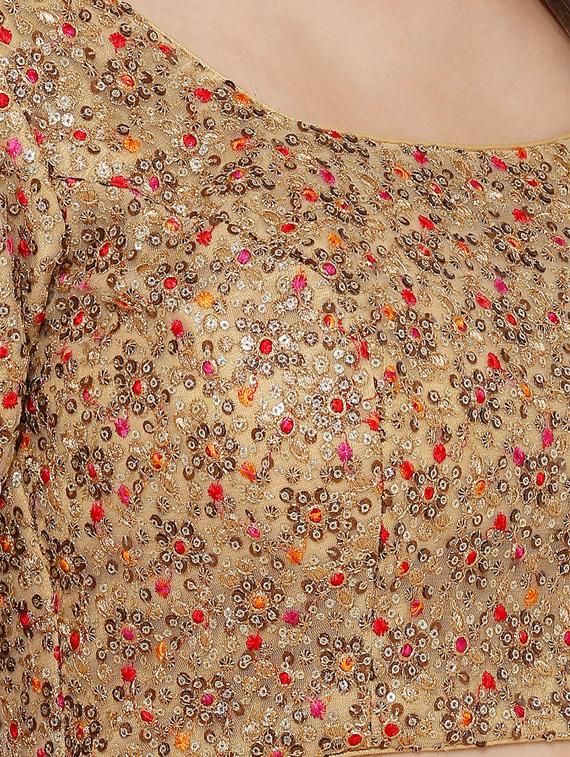 gold net embroidered blouse - 17352674 - Zoom Image - 5