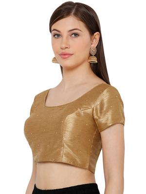 metallic dupion printed blouse - 17352682 - Standard Image - 2