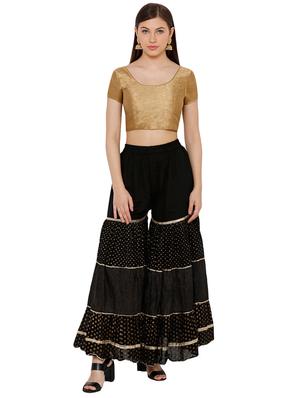metallic dupion printed blouse - 17352682 - Standard Image - 4