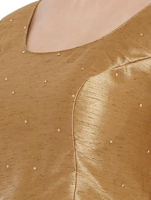 metallic dupion printed blouse - 17352682 - Standard Image - 5