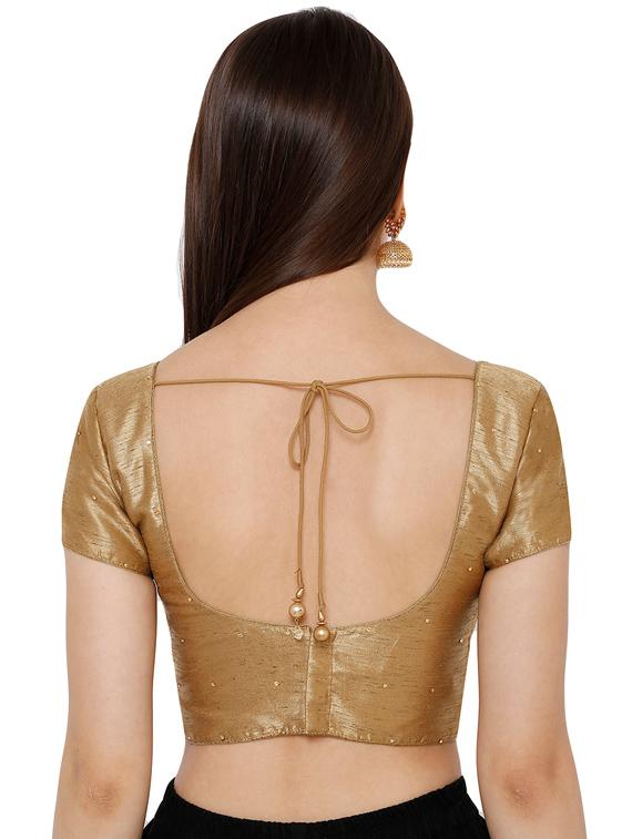 metallic dupion printed blouse - 17352682 - Zoom Image - 3
