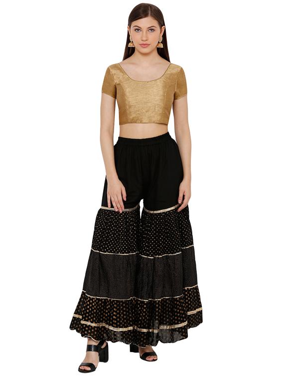 metallic dupion printed blouse - 17352682 - Zoom Image - 4