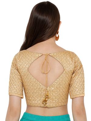 gold embroidered blouse - 17352683 - Standard Image - 3