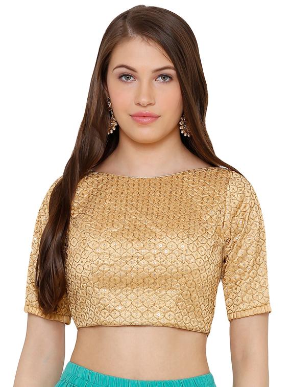 gold embroidered blouse - 17352683 - Zoom Image - 1