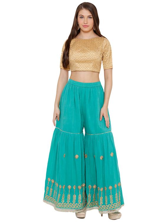 gold embroidered blouse - 17352683 - Zoom Image - 4