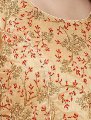 gold art silk embroidered blouse - 17352690 - Standard Image - 5