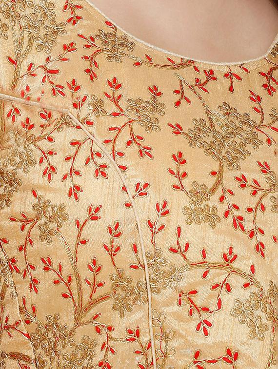 gold art silk embroidered blouse - 17352690 - Zoom Image - 5