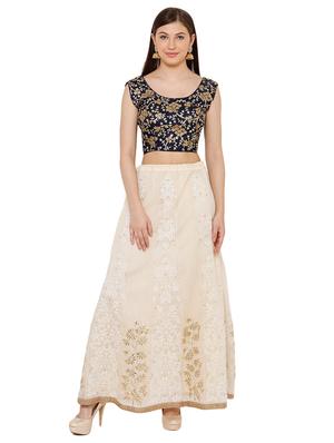 blue art silk embroidered blouse - 17352691 - Standard Image - 4
